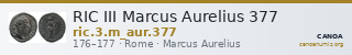 RIC III Marcus Aurelius 377 — CANOA