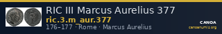 RIC III Marcus Aurelius 377 — CANOA
