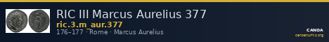 RIC III Marcus Aurelius 377 — CANOA
