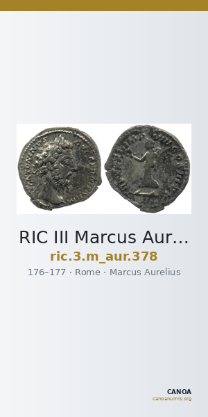 RIC III Marcus Aurelius 378 — CANOA