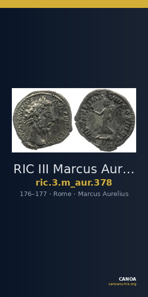 RIC III Marcus Aurelius 378 — CANOA