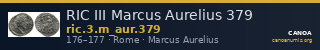 RIC III Marcus Aurelius 379 — CANOA