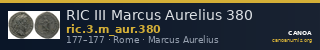 RIC III Marcus Aurelius 380 — CANOA