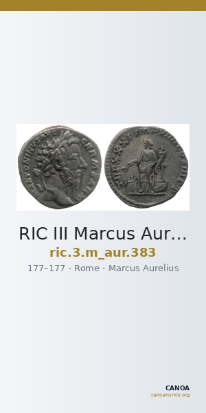 RIC III Marcus Aurelius 383 — CANOA