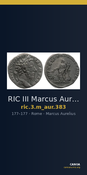 RIC III Marcus Aurelius 383 — CANOA