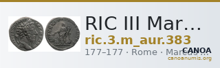 RIC III Marcus Aurelius 383 — CANOA