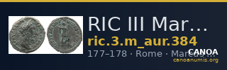 RIC III Marcus Aurelius 384 — CANOA