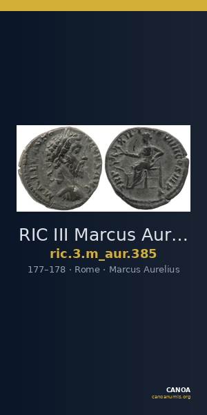 RIC III Marcus Aurelius 385 — CANOA