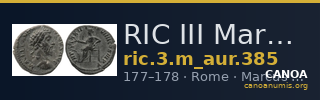 RIC III Marcus Aurelius 385 — CANOA