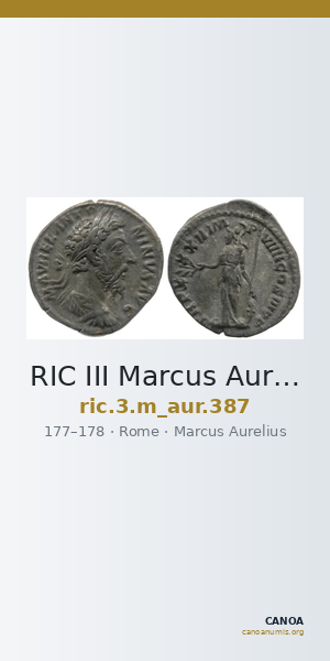RIC III Marcus Aurelius 387 — CANOA