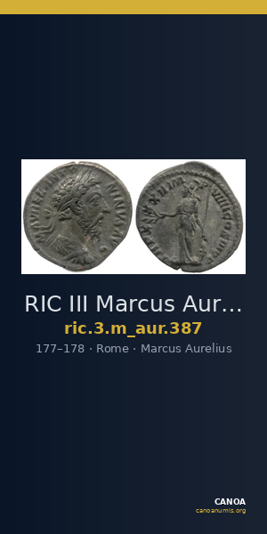 RIC III Marcus Aurelius 387 — CANOA