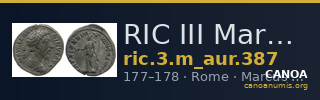 RIC III Marcus Aurelius 387 — CANOA