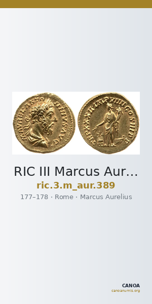 RIC III Marcus Aurelius 389 — CANOA
