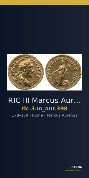 RIC III Marcus Aurelius 398 — CANOA