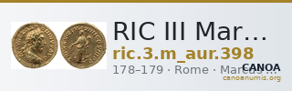RIC III Marcus Aurelius 398 — CANOA