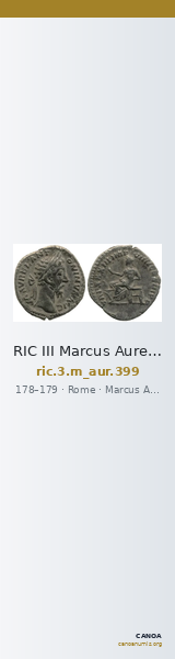 RIC III Marcus Aurelius 399 — CANOA