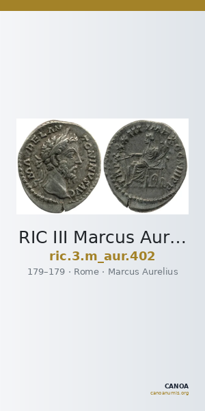 RIC III Marcus Aurelius 402 — CANOA