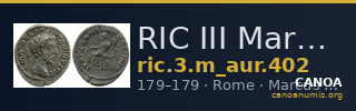 RIC III Marcus Aurelius 402 — CANOA