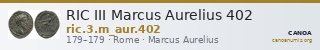RIC III Marcus Aurelius 402 — CANOA