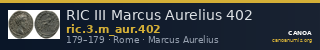 RIC III Marcus Aurelius 402 — CANOA