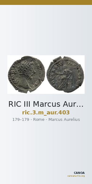 RIC III Marcus Aurelius 403 — CANOA