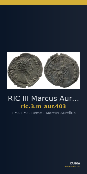 RIC III Marcus Aurelius 403 — CANOA