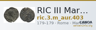 RIC III Marcus Aurelius 403 — CANOA
