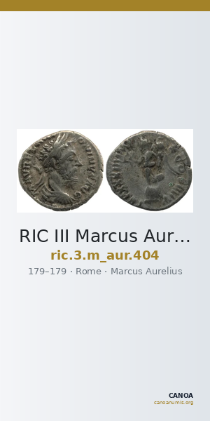 RIC III Marcus Aurelius 404 — CANOA