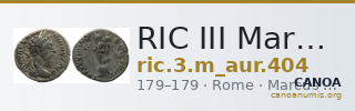 RIC III Marcus Aurelius 404 — CANOA