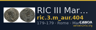 RIC III Marcus Aurelius 404 — CANOA