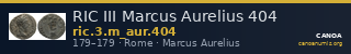 RIC III Marcus Aurelius 404 — CANOA
