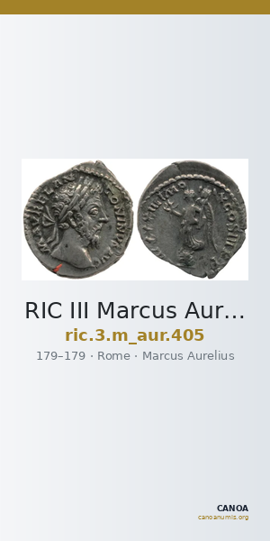 RIC III Marcus Aurelius 405 — CANOA