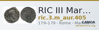 RIC III Marcus Aurelius 405 — CANOA