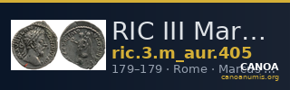 RIC III Marcus Aurelius 405 — CANOA