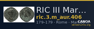 RIC III Marcus Aurelius 406 — CANOA