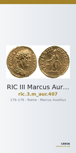 RIC III Marcus Aurelius 407 — CANOA
