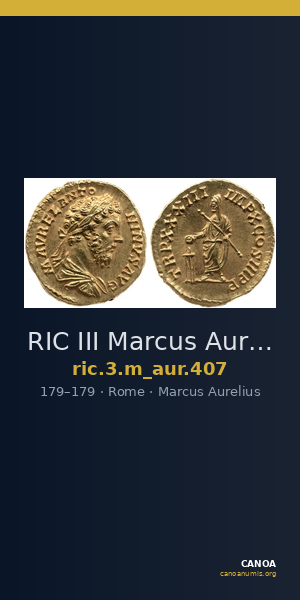 RIC III Marcus Aurelius 407 — CANOA