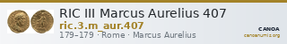 RIC III Marcus Aurelius 407 — CANOA