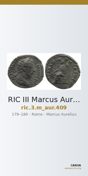 RIC III Marcus Aurelius 409 — CANOA