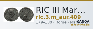 RIC III Marcus Aurelius 409 — CANOA
