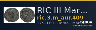 RIC III Marcus Aurelius 409 — CANOA
