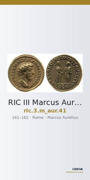 RIC III Marcus Aurelius 41 — CANOA