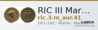 RIC III Marcus Aurelius 41 — CANOA