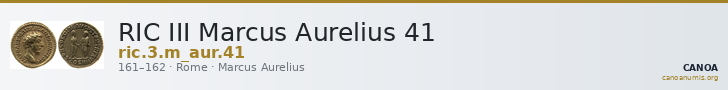 RIC III Marcus Aurelius 41 — CANOA