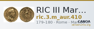 RIC III Marcus Aurelius 410 — CANOA