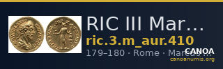 RIC III Marcus Aurelius 410 — CANOA