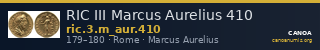RIC III Marcus Aurelius 410 — CANOA