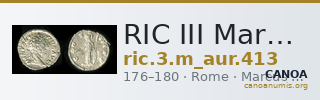 RIC III Marcus Aurelius 413 — CANOA