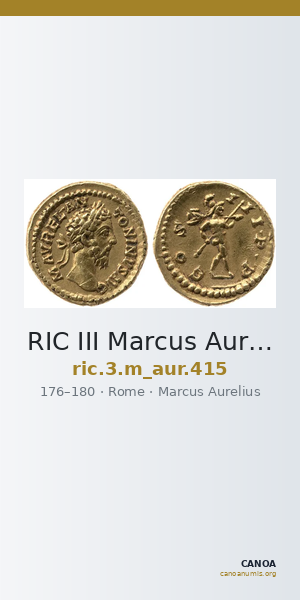 RIC III Marcus Aurelius 415 — CANOA