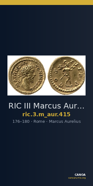 RIC III Marcus Aurelius 415 — CANOA